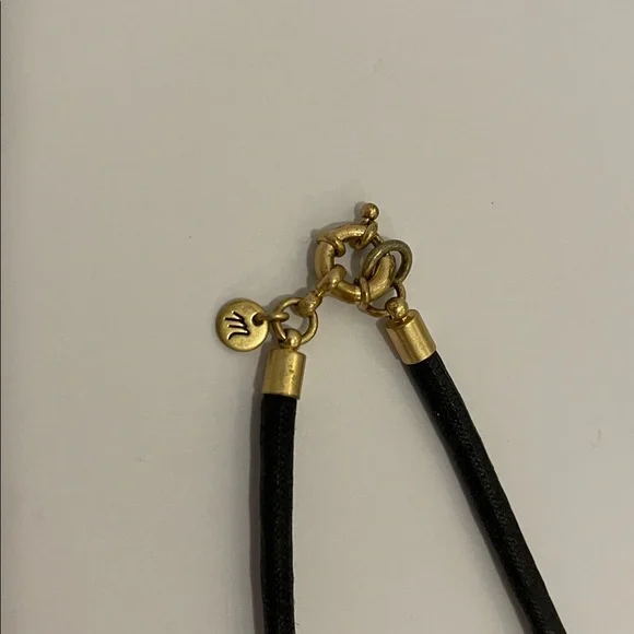 Madewell chunky black and gold statement necklace - Picture 2 of 5